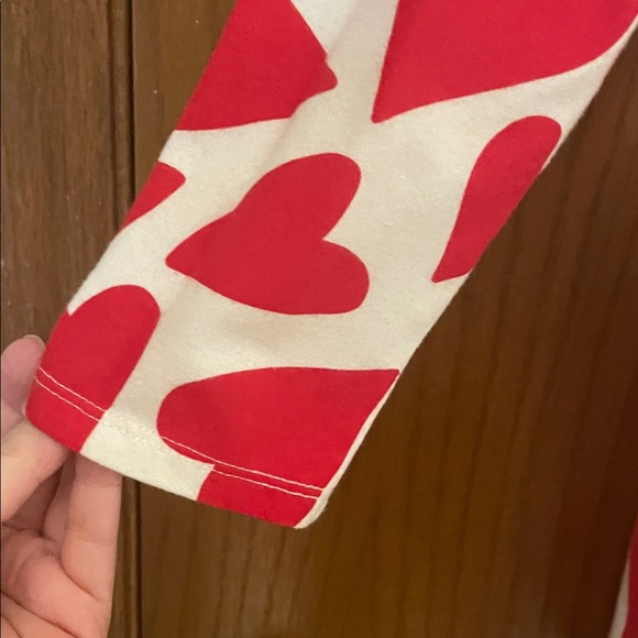 Cat & Jack UEC Girls Sz XL (14) Red Heart Long Sleeve Dress ❤️ - Picture 5 of 8